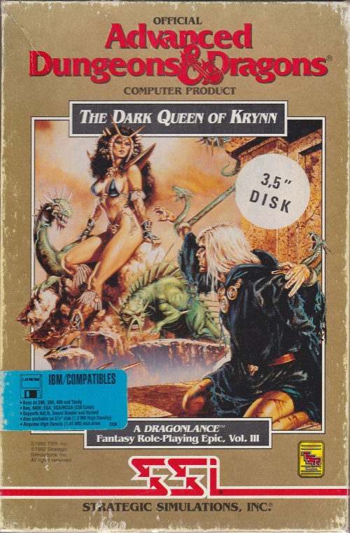 Cover of The Dark Queen of Krynn (Gold Box)